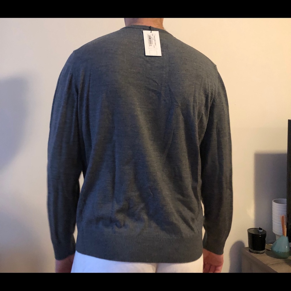 NEW Thomas pink wool sweater XL grey - Picture 7 of 7